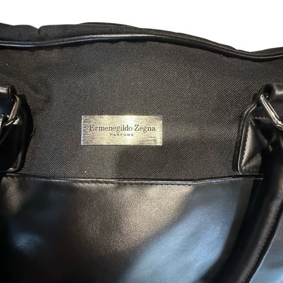 Ermenegildo Zegna Parfums Duffel Bag Canvas Weekender Travel Overnight Gym Black - Picture 3 of 8